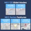LUXE Bidet NEO 120 - Single Nozzle, Self-Cleaning, Non-Electric Bidet Attachment for Toilet Seat, Adjustable Water Pressure, Rear Wash (White) view 3