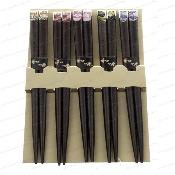 M.V. Trading 900291 Japanese Chopsticks Gift Set With Many Variety Designs, 5 Pairs