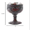 Pacific Giftware Double Dragon Heart Love Goblet Wine Cup 7 inch view 2