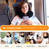 Aeris Memory Foam Travel Pillow for Airplanes - Best Airplane Neck Pillow for Long Flights - Plane Accessories Carry Bag to Save Space, Ear Plugs and Eye Mask - Perfect Flight Set & Gift view 4