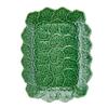 Bordallo Pinheiro Geranium Relief Platter Color: Green view 1