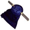 Royal Blue Felt Church Tythe Offering Bag with Wood Handles view 1