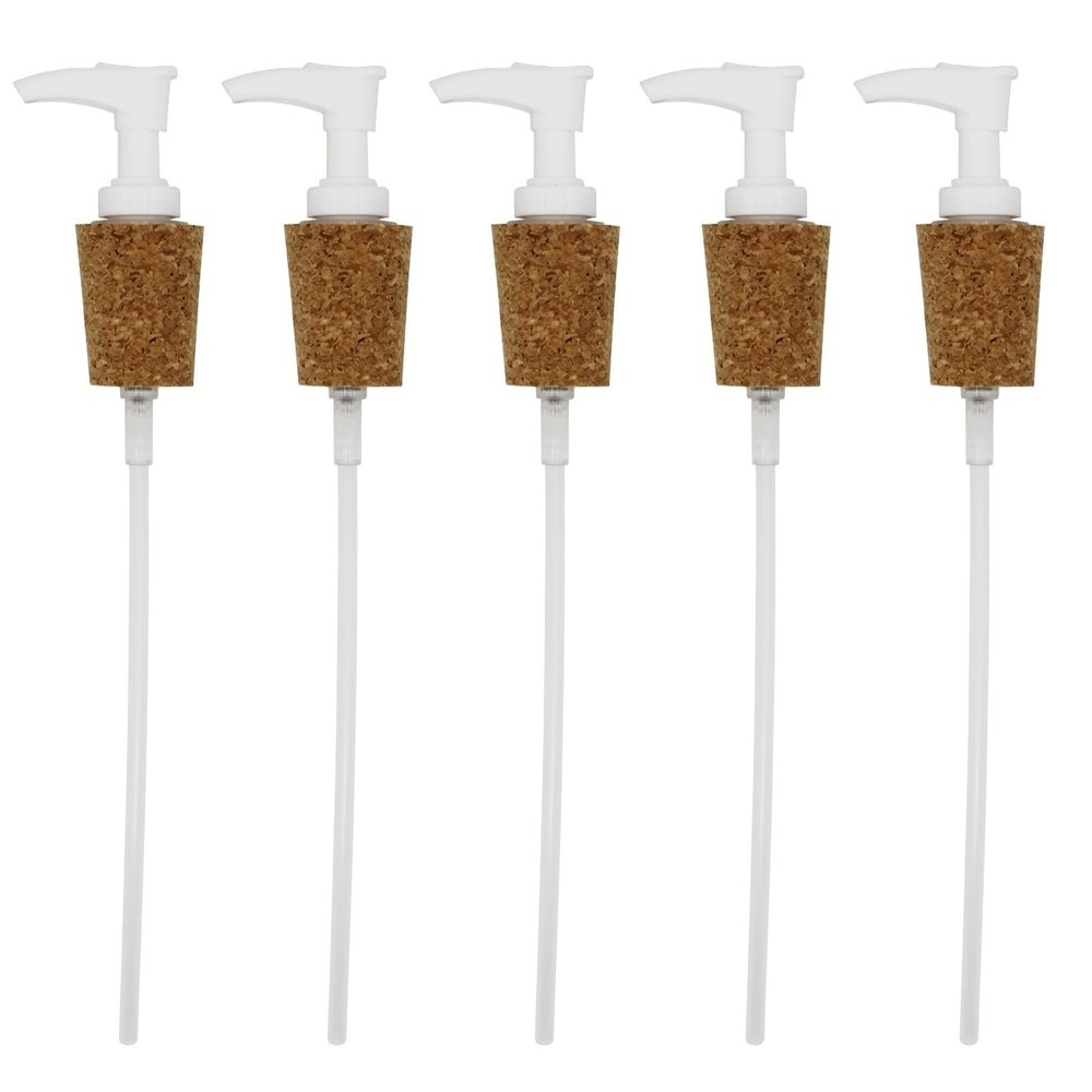 Creative Hobbies White Pump Dispenser Has Cork Stopper for Easy Press-in Fit (Pkg/5)