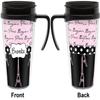 Personalized Paris Bonjour and Eiffel Tower Acrylic Travel Mug with Handle view 2