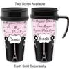 Personalized Paris Bonjour and Eiffel Tower Acrylic Travel Mug with Handle view 3