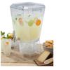 CreativeWare Crown Beverage Dispenser with Base and Name Clip, 3.5 gallon, Clear view 2