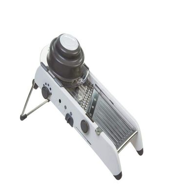 PL8 Professional Mandoline - Versatile Slicer with Adjustable Straight, Waffle, and Julienne Blades, Extra-Wide Stainless Steel Deck, Safety Hand Guard, Non-Skid Feet, and Space-Saving Design