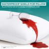 Utopia Bedding Set of 2 Waterproof Pillow Protectors with Zipper Queen Size (White), Ultra Soft Pillow Covers, Bed Bug and Dust Mite Proof Pillow Encasements, Moisture Wicking Pillow Cases view 3