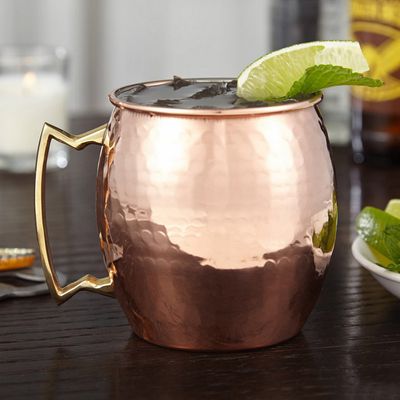 FIGO INC  100% Pure copper hammered Moscow Mule mugs Set of 4