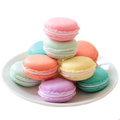 luzen 6 Pcs Colorful Mini Macaron Shape Storage Box Candy Jewelry Organizer Pill Case Container for Travel - Random Color