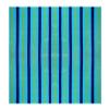 COTTON CRAFT Oversized Extra Wide XL Beach Blanket Towel for Two - 58x68-100% Cotton Velour - Big & Huge - Pool Picnic Bath Jacquard Thick Plush Super Soft Luxury - 450 GSM - Cabana Stripe Blue Green view 1