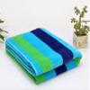 COTTON CRAFT Oversized Extra Wide XL Beach Blanket Towel for Two - 58x68-100% Cotton Velour - Big & Huge - Pool Picnic Bath Jacquard Thick Plush Super Soft Luxury - 450 GSM - Cabana Stripe Blue Green view 3
