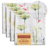 Maison d' Hermine Cloth Napkins Set of 4 100% Cotton Everyday Reusable Square Napkins Cloth Washable Dinner Wedding Restaurant Valentines Day Decorations Spring/Summer (Botanical Fresh, 20" x 20") view 1