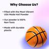Simply Health Gender Reveal Basketball Pink and Blue Powder Kit for Baby Boy Girl Party | Spill Proof | 1 Basketball Shell + 2 Color Packs | Non Transparent view 3