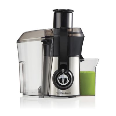 Hamilton Beach Juicer Machine, Big Mouth 3 Feed Chute for Whole Fruits and Vegetables, Easy to Clean, Centrifugal Extractor, Vegetable & Fruit Juicer, BPA Free, 800W Motor, Stainless Steel