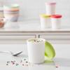 Tovolo Sweet Treat, Reusable Ice Cream Container for Homemade Ice Cream, Assorted Set of 4 - 6 Oz Stackable Storage Tubs with Silicone Lids for Freezer - BPA-Free & Dishwasher-Safe view 2