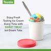 Tovolo Sweet Treat, Reusable Ice Cream Container for Homemade Ice Cream, Assorted Set of 4 - 6 Oz Stackable Storage Tubs with Silicone Lids for Freezer - BPA-Free & Dishwasher-Safe view 3