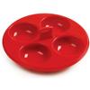 Norpro Silicone 4 Egg Poacher, Red view 1