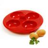 Norpro Silicone 4 Egg Poacher, Red view 3