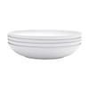 Mikasa Delray Bone China Pasta Bowls Set of 4, 9 Inch White Serving Bowls for Pasta, Salad, Soup, Lightweight and Durable Dinnerware view 1