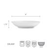 Mikasa Delray Bone China Pasta Bowls Set of 4, 9 Inch White Serving Bowls for Pasta, Salad, Soup, Lightweight and Durable Dinnerware view 3