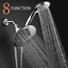 Dream Spa 3-way 8-Setting Rainfall Shower Head and Handheld Shower Combo (Chrome). Use Luxury 7-inch Rain Showerhead or 7-Function Hand Shower for Ultimate Spa Experience! view 2