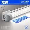 Barrina 8FT LED Shop Lights Fixture, T8 72W 10000lm 5000K, Daylight White, Clear Cover, V Shape,Tube Light, Hight Output, Bulbs for Garage, Warehouse, Plug and Play, 6 Packs view 4