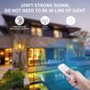 Syantek Remote Control Outlet Wireless Light Switch for Household Appliances, Expandable Remote Light Switch Kit, Up to 100 ft Range, White (5 Outlets + 2 Remotes) view 3