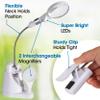 OttLite 15900C LED Clip and Freestanding Magnifier Lamp, White view 2