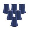 Meriville Set of 6 Blue Faux Silk Chandelier Lamp Shades  Softback Bell Shape, Clip-On Fitter for Candelabra Bulbs, 3.5" x 5" x 4.75" view 1