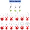 Meriville Set of 6 Blue Faux Silk Chandelier Lamp Shades  Softback Bell Shape, Clip-On Fitter for Candelabra Bulbs, 3.5" x 5" x 4.75" view 2