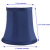 Meriville Set of 6 Blue Faux Silk Chandelier Lamp Shades  Softback Bell Shape, Clip-On Fitter for Candelabra Bulbs, 3.5" x 5" x 4.75" view 3