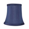 Meriville Set of 6 Blue Faux Silk Chandelier Lamp Shades  Softback Bell Shape, Clip-On Fitter for Candelabra Bulbs, 3.5" x 5" x 4.75" view 4