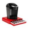 Mind Reader Single Serve Coffee Pod Drawer, 36 Pod Capacity, Countertop Organizer, 13.25"L x 12.75"W x 2.75"H, Red view 1