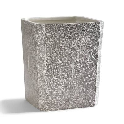 Kassatex Shagreen Bath Accessories Waste Basket Porcelain/Grey