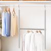 Simple Houseware Adjustable Closet Hanging Rod, Chrome view 2