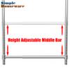 Simple Houseware Adjustable Closet Hanging Rod, Chrome view 4