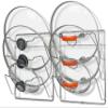 Simple Houseware 2-Pack Cabinet Door/Wall Mount Pot Lid Organizer Rack, 9.5" W x 4.5" D x 11.5H, Chrome view 1