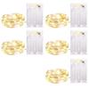 5 Pack Fairy Lights Battery Operated, 7 Feet 20 Led String Lights with Timer, Waterproof Firefly Lights on Silver Wire for Home Party Wedding Christmas Decorations, 6 Hours on/18 Hours Off, Warm White view 1