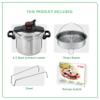 T-fal Clipso Stainless Steel Pressure Cooker, 6.3 Quart, Recipe Book, Steam Basket, Easy-Open Lid, Secure Locking System, Adjustable Pressure Valve, Induction Cookware, Pots and Pans, Kitchen, Silver view 2