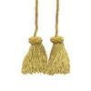 DCOPRO Turkish Head Double Tassel Curtain and Drapery Tieback Holdback 3 3/4" Tassel (9.5cm) 27" Spread (68.5cm) # BHCT Light Gold #B7 (Light Yellow Gold) Individually Sold view 1