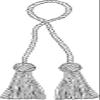 DCOPRO Turkish Head Double Tassel Curtain and Drapery Tieback Holdback 3 3/4" Tassel (9.5cm) 27" Spread (68.5cm) # BHCT Light Gold #B7 (Light Yellow Gold) Individually Sold view 2