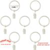 Lsgoodcare Set of 30 Decorative Metal Drapery Curtain Rings with Clips-1 Inch Interior Diameter, White Clip Rings for Curtain(Premium Iron Material) view 2