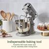 Cuisinart Stand Mixer, 12 Speeds, 5.5-Quart Mixing Bowl, Chef's Whisk, Flat Mixing Paddle, Dough Hook, and Splash Guard with Pour Spout, Silver Lining, SM-50BC, Silver Lining view 2
