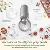 Cuisinart Stand Mixer, 12 Speeds, 5.5-Quart Mixing Bowl, Chef's Whisk, Flat Mixing Paddle, Dough Hook, and Splash Guard with Pour Spout, Silver Lining, SM-50BC, Silver Lining view 4