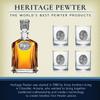 Heritage Pewter Moose Capitol Decanter Chest Set | 24 OZ Liquor Pourer with 4 Double Old-Fashioned Glasses | Expertly Crafted Pewter Glass view 2