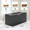 MyGift Modern Black Wood Grain Tissue Box Cover with Easy Refill Slide Out Bottom, Refillable Bathroom Facial Napkin Tissue Box Holder view 4