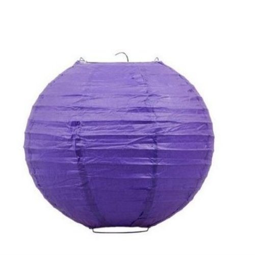 10 PCS Purple Chinese/Japanese Paper Lantern/Lamp 10" Diameter - Just Liroyal Brand
