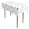 Beistle Moustache Tablecover, 54 by 108-Inch, White/Black, 54" x 108" view 1
