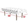 Beistle Moustache Tablecover, 54 by 108-Inch, White/Black, 54" x 108" view 2